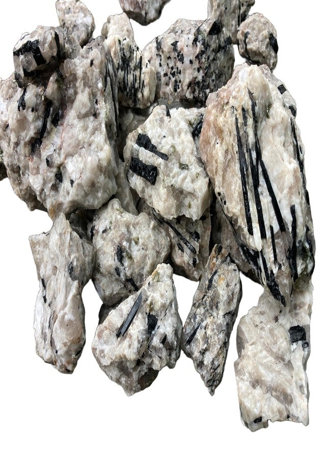 RUKDA® Natural Black Tourmaline in Quartz Decorative Rock - Rare Natural Stone for Aquarium, Terrarium, Turtle Tank & Home Decor (0.9Kg) - Image 3